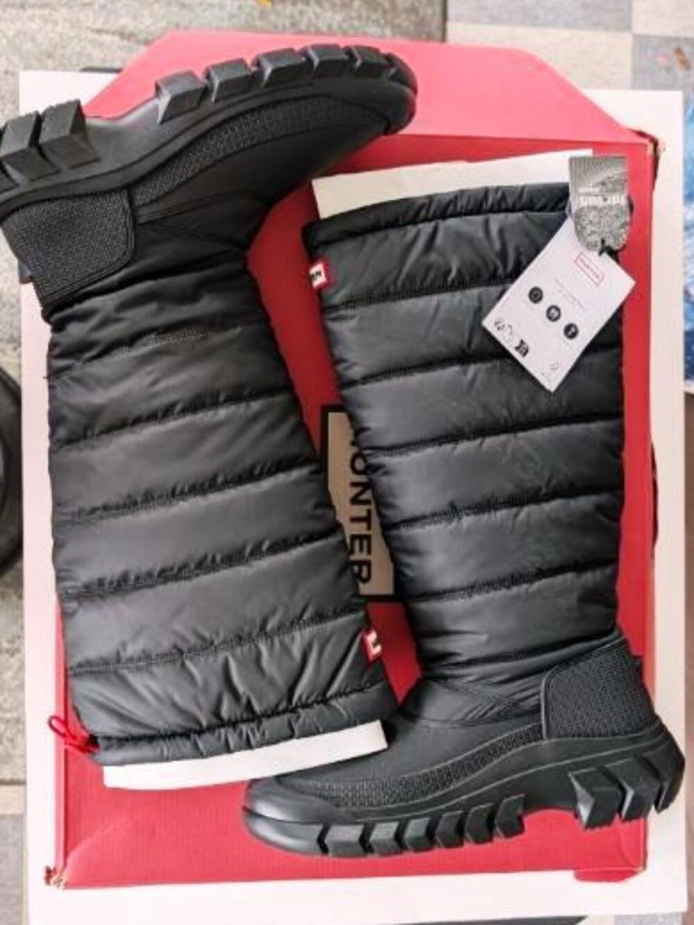 Hunter Women's Intrepid Tall Snow Boots, Black, Size 9 - New in Box